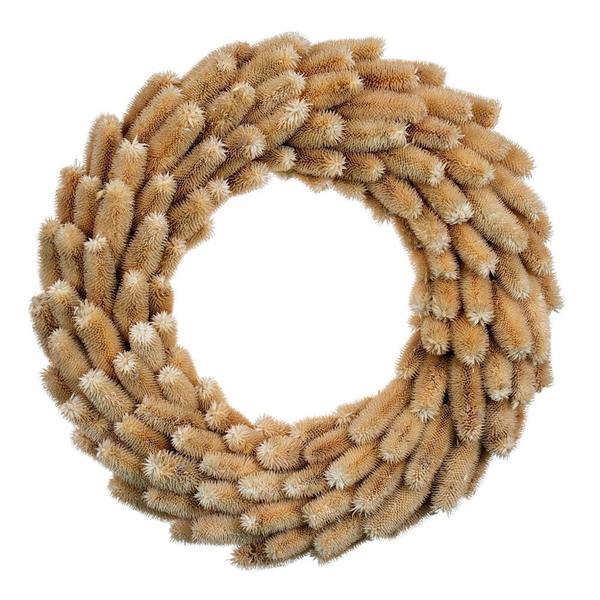 24" Cream Natural Hemp Shell Wreath