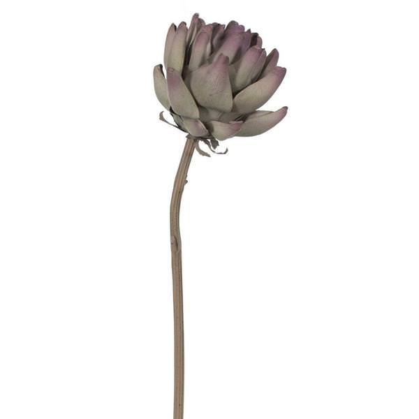 21.5" Artificial Purple / Green Protea Stem (2 Pack)