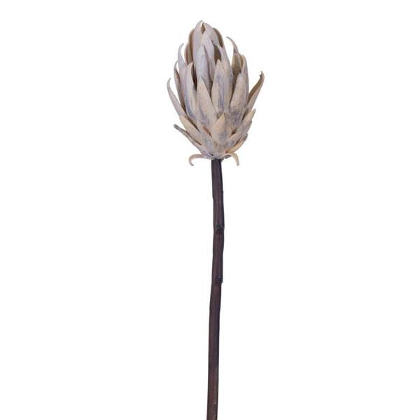 22" Artificial Cream / Purple Protea Stem (2 Pack)