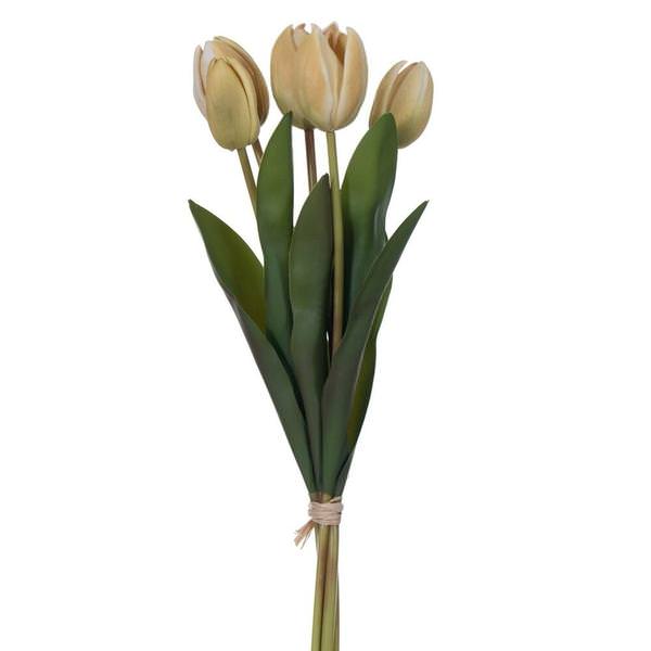 16" Artificial Yellow / Cream Tulip Bundle (2 Pack)