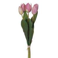 Vickerman 16" Artificial Light Pink Tulip Bundle (2 Pack)