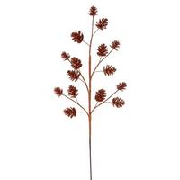 Vickerman 24" Burnished Orange Pinecone Glitter (6 Pack)