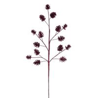 Vickerman 24" Burgundy Pinecone Glitter (6 Pack)