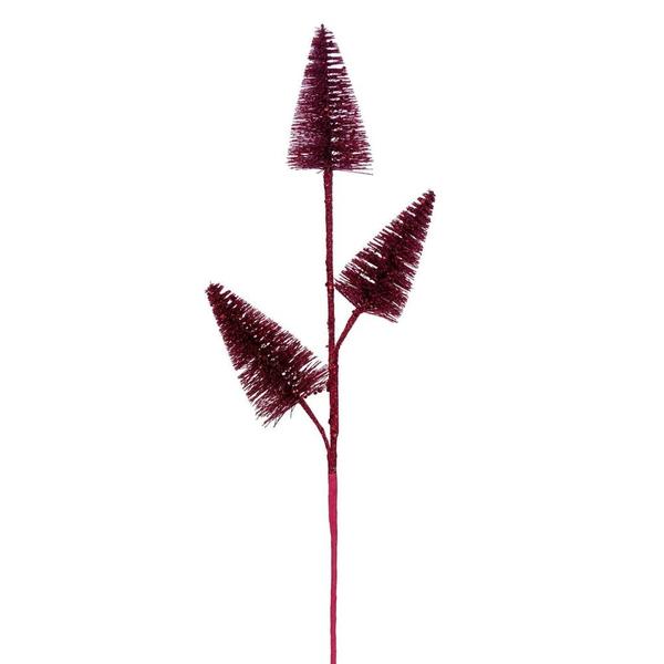20" Red Glitter Cone Tree (6 Pack)