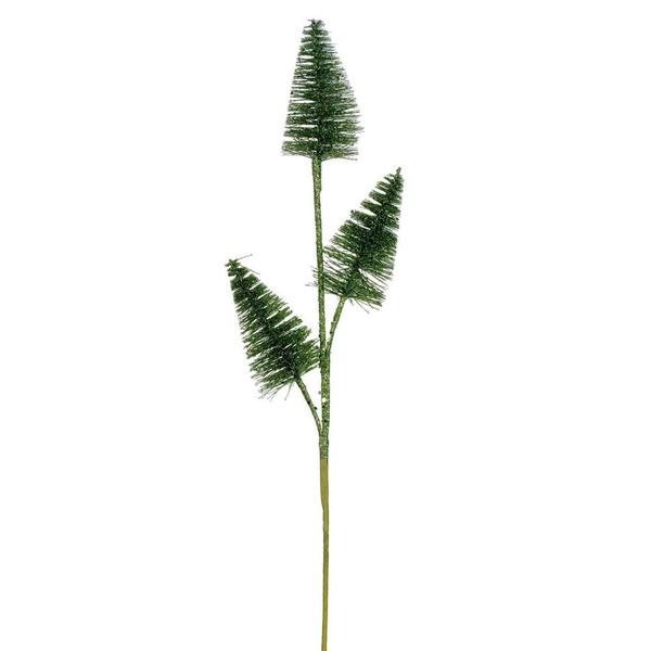 20" Green Glitter Cone Tree (6 Pack)