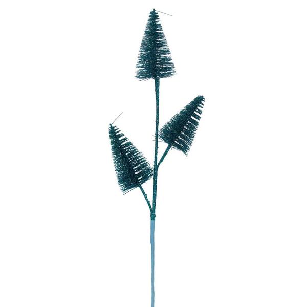 20" Turquoise Glitter Cone Tree (6 Pack)