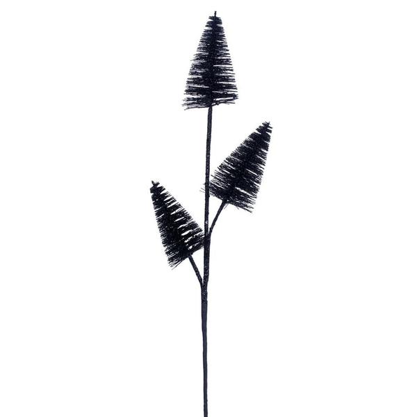 20" Black Glitter Cone Tree (6 Pack)