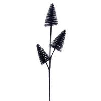 Vickerman 20" Black Glitter Cone Tree (6 Pack)