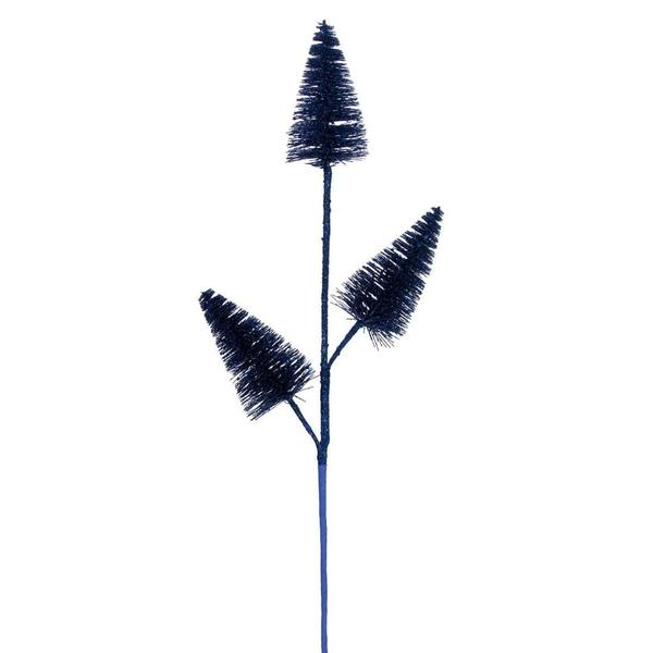 20" Midnight Blue Glitter Cone Tree (6 Pack)