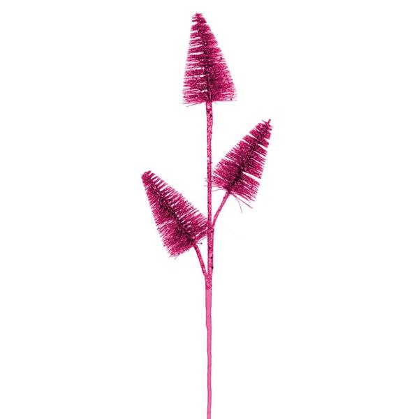 20" Hot Pink Glitter Cone Tree (6 Pack)