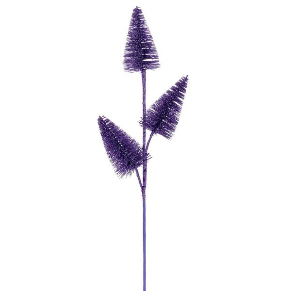 20" Purple Glitter Cone Tree (6 Pack)