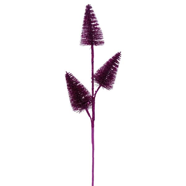 20" Fuchsia Glitter Cone Tree (6 Pack)