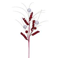 Vickerman 23" Red / Green / White Curly Spray (4 Pack)