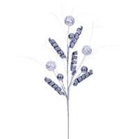 Vickerman 23" Silver / White Curly Spray (4 Pack)