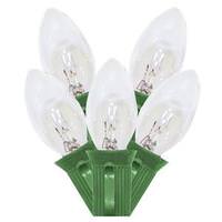 Vickerman 25 Light 25' Green Wire Clear Twinkle C7 String with 12" Spacing