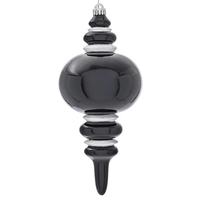 Vickerman 13" Black Candy Glitter Finial Christmas Tree Ornament 