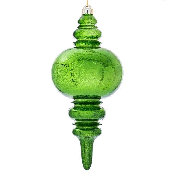 13" Emerald Mercury Finial Christmas Tree Ornament 