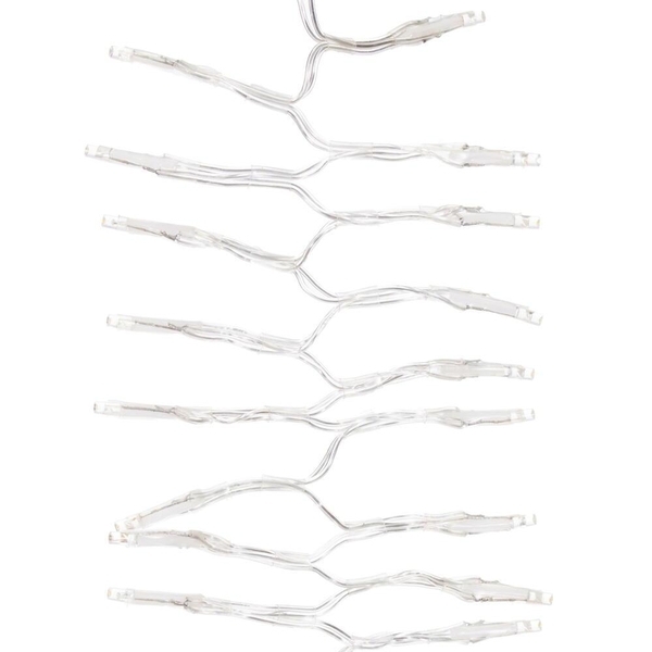 10' 960 LED Light Clear Wire Clear / Warm White Cluster Icicle Lights 