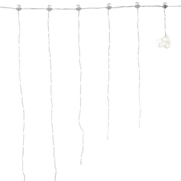 10' x 10' 800 Light Micro Pure White Light Curtain 