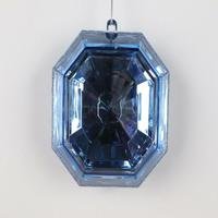 Vickerman 6" Baby Blue Square Jewel Glitter Ornament Assortment (2 Pack)