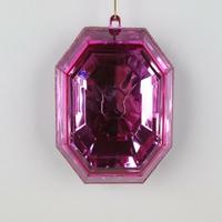Vickerman 6" Mauve Square Jewel Glitter Ornament Assortment (2 Pack)