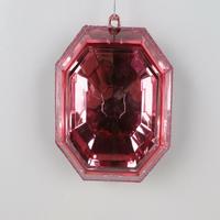 Vickerman 6" Baby Pink Square Jewel Glitter Ornament Assortment (2 Pack)