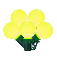 View 25 Light 16' Green Wire Lime Ceramic G30 LED String with 6" Spacing