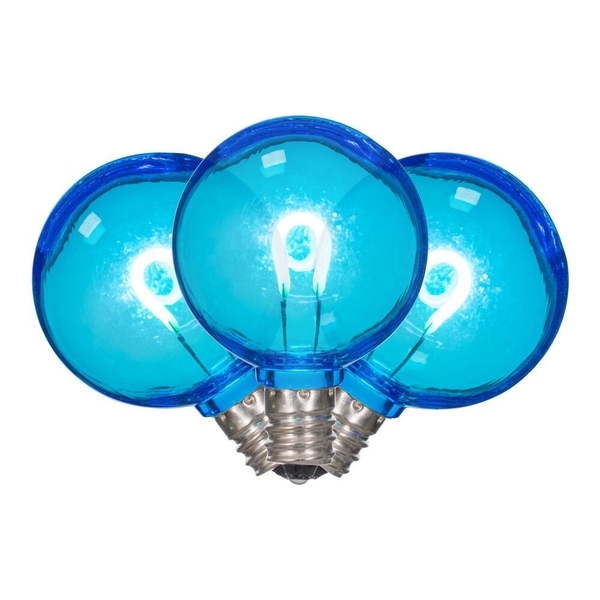 G40 Transp Filament Teal Bulb LED Light Bulb (25 Pack)