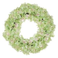 Vickerman 20" Real Touch Artificial Green Hydrangea Wreath