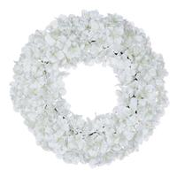 Vickerman 20" Real Touch Artificial White  Hydrangea Wreath
