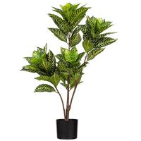 Vickerman 36" Green Alocasia Zebrina Potted Artificial Plant 