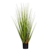 Vickerman 36" Green/Burgundy Flax Grass Potted Artificial Decorative Grass 