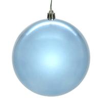 Vickerman 4" Denim Blue Shiny Ball Christmas Tree Ornament (6 pack)
