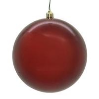 Vickerman 4" Crimson Red Candy Ball Christmas Tree Ornament (6 Pack)