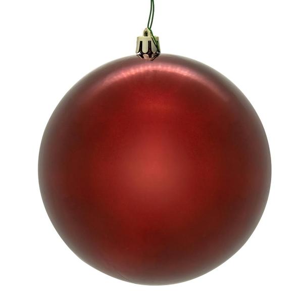 4.75" Crimson Red Shiny Ball Christmas Tree Ornament (4 Pack)