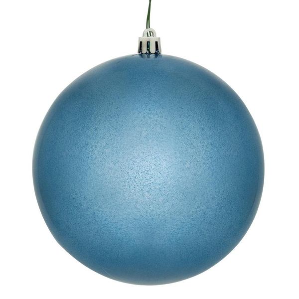 6" Denim Blue Candy Ball Christmas Tree Ornament (4 pack)