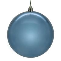 Vickerman 6" Denim Blue Shiny Ball Christmas Tree Ornament (4 pack)