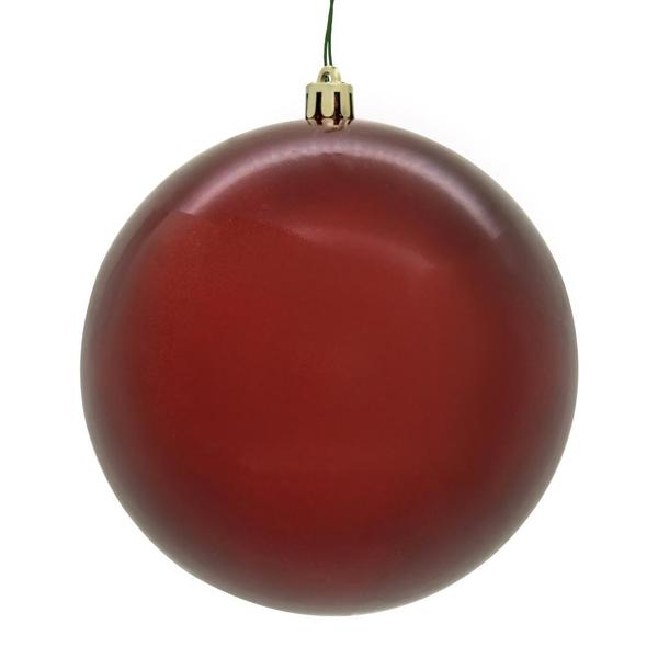 8" Crimson Red Candy Ball Christmas Tree Ornament