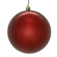Vickerman 8" Crimson Red Shiny Ball Christmas Tree Ornament