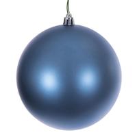 Vickerman 10" Denim Blue Matte Ball Christmas Tree Ornament 