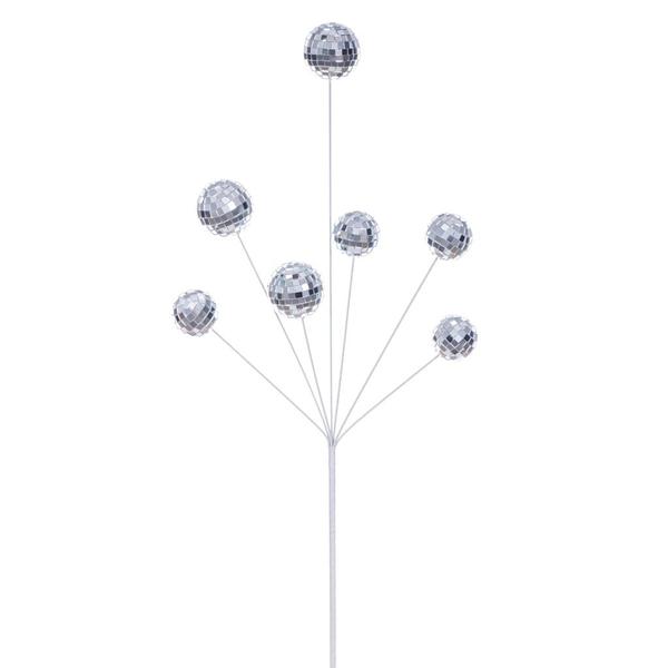 24" Silver Shiny Mirror Ball Pick (2 Pack)