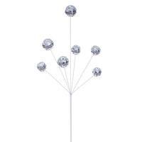Vickerman 24" Silver Shiny Mirror Ball Pick (2 Pack)
