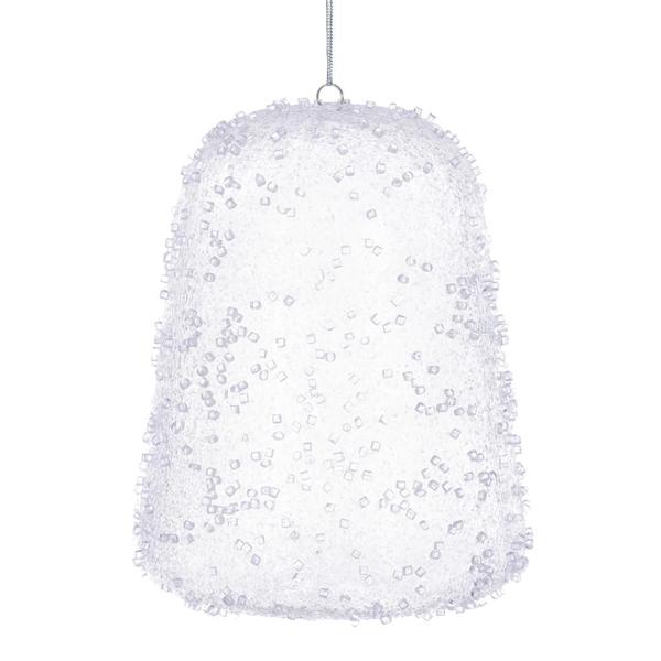 8" White Icy Sugar Gum Drop Ornament