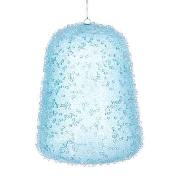 8" Baby Blue Icy Sugar Gum Drop Ornament
