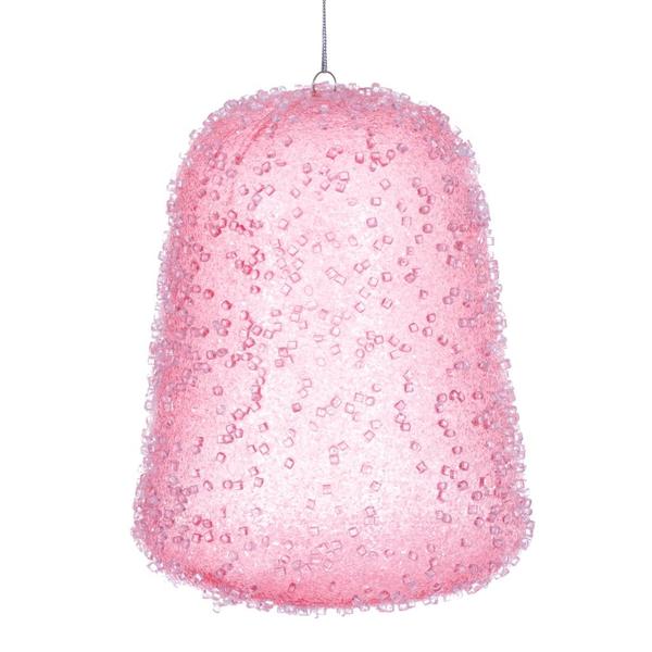 8" Pink Icy Sugar Gum Drop Ornament