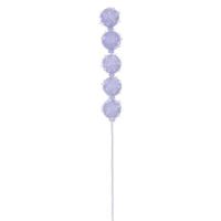 Vickerman 15" Lavender Icy Sugar Ball Ornament Pick (6 pack)