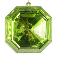 Vickerman 6" Lime Square Jewel Glitter Ornament Assortment (2 Pack)