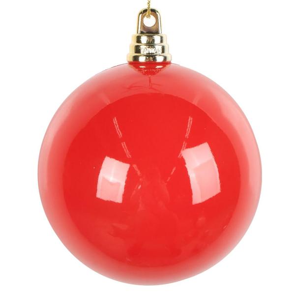 3" Red High-Gloss Ball Ornament (12 pack)