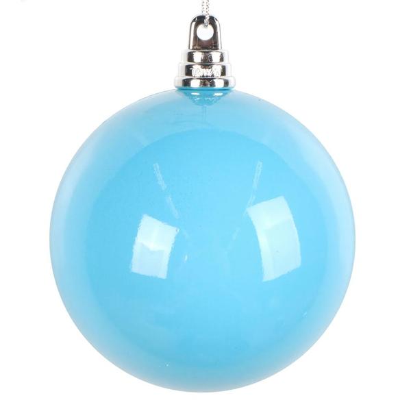 3" Light Blue High-Gloss Ball Ornament (12 pack)
