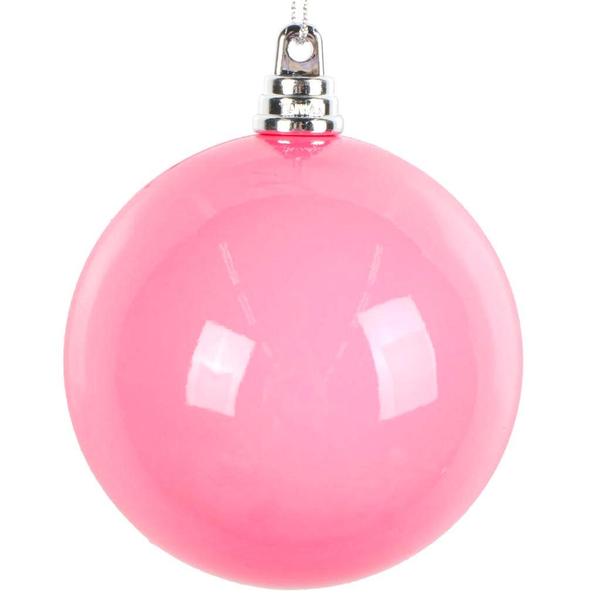 3" Hot Pink High-Gloss Ball Ornament (12 pack)